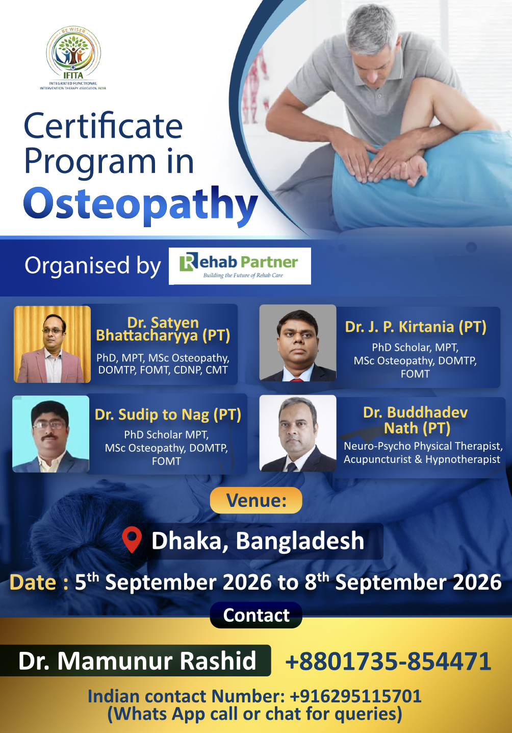 Certificate Programme in Osteopathy